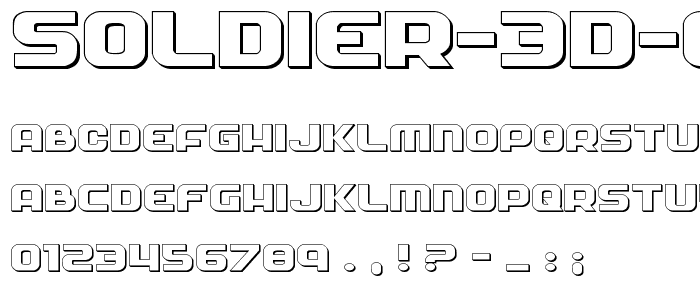 Soldier 3D Expanded font