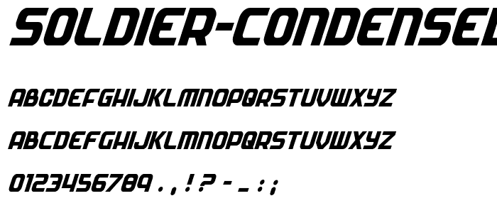 Soldier Condensed Italic font
