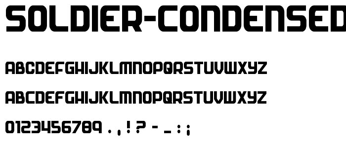 Soldier Condensed font