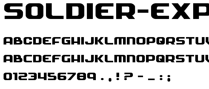 Soldier Expanded font