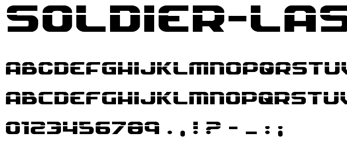 Soldier Laser Expanded font
