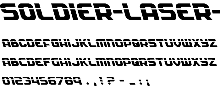 Soldier Laser Leftalic font