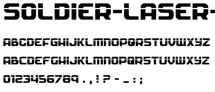 Soldier Laser Regular font