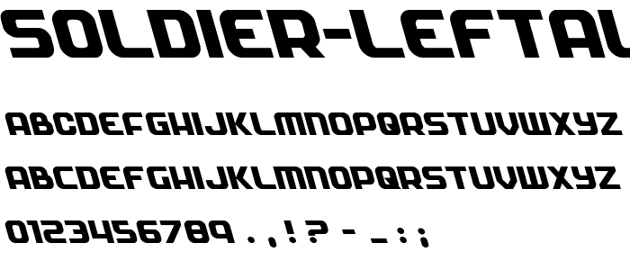 Soldier Leftalic font