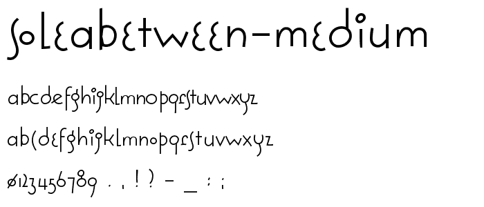 SoleaBetween Medium font