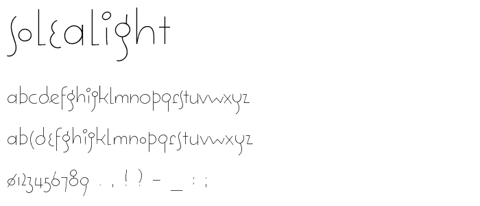 SoleaLight font