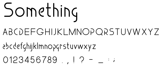 Something font