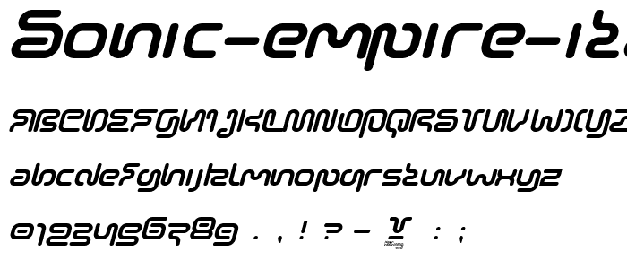 Sonic Empire Italic font