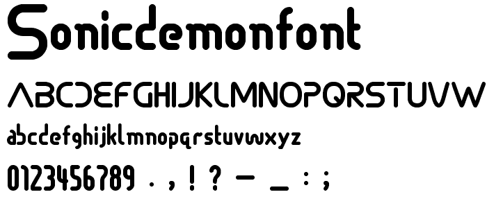 SonicDemonFont font