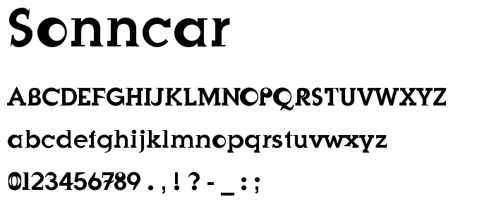 SonnCar font