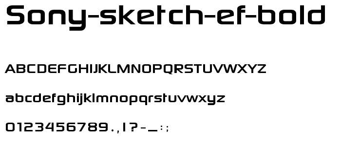 Sony Sketch EF Bold font