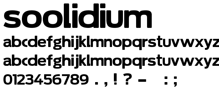 Soolidium font