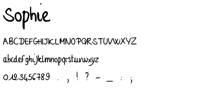 Sophie font