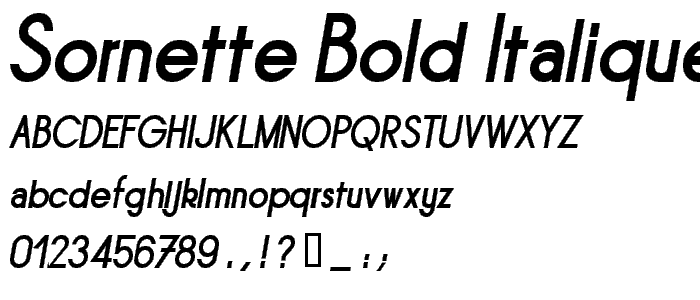 Sornette Bold Italique font