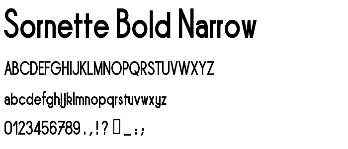 Sornette Bold Narrow font