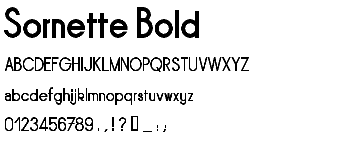 Sornette Bold font