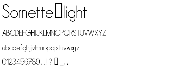 Sornette Light font