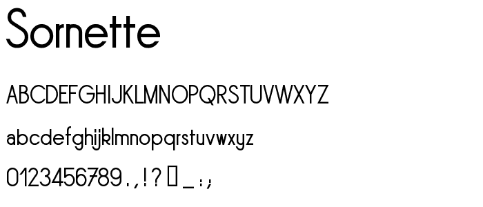 Sornette font