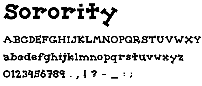 Sorority font