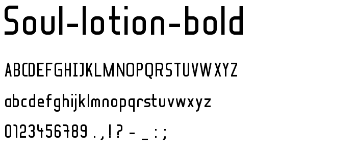 Soul Lotion Bold font