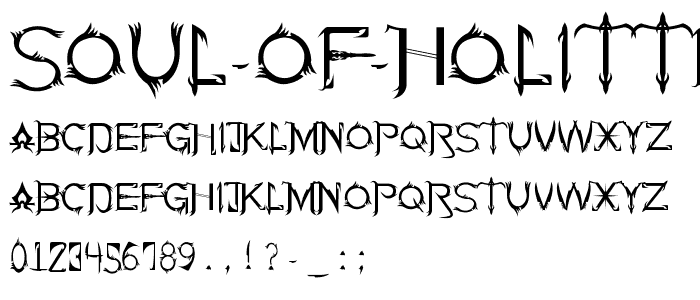Soul Of Holitter font