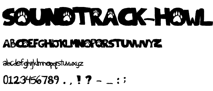 Soundtrack Howl font