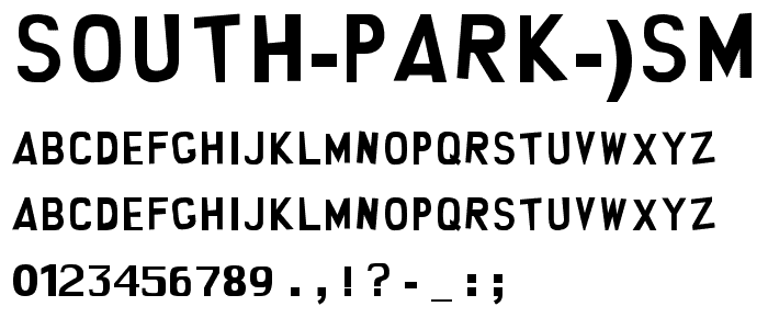 South Park )Smilie version font