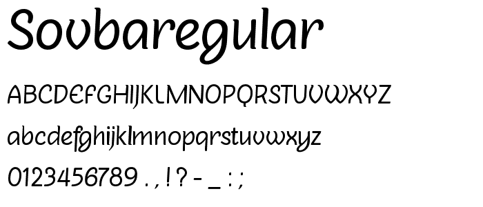 SovbaRegular font
