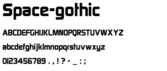 Space Gothic font