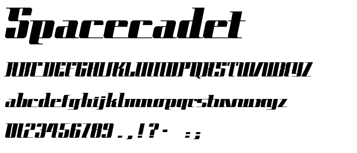 SpaceCadet font