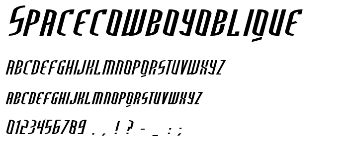 SpaceCowboyOblique font