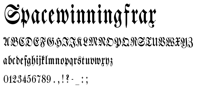 SpaceWinningFrax font