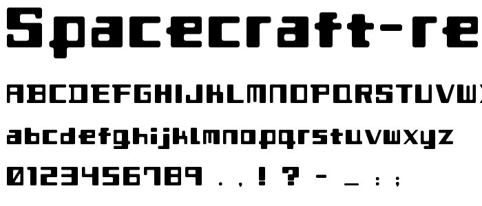Spacecraft Regular font