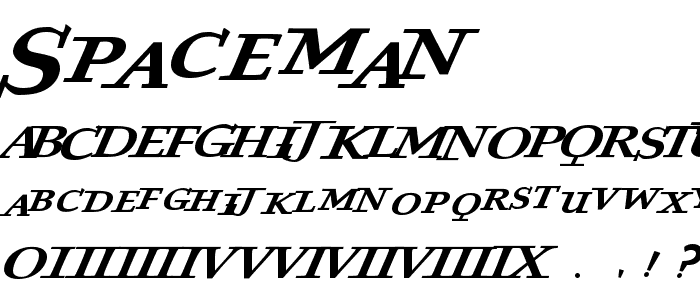 Spaceman font