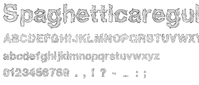SpaghetticaRegular font
