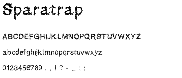 Sparatrap font
