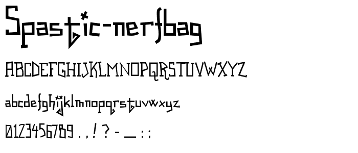 Spastic Nerfbag font