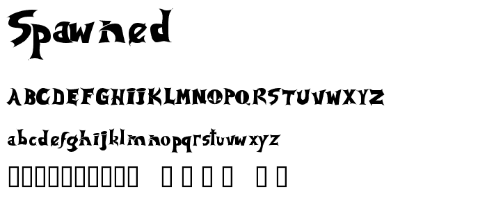 Spawned font