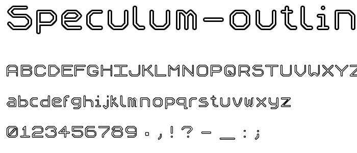 Speculum Outline font