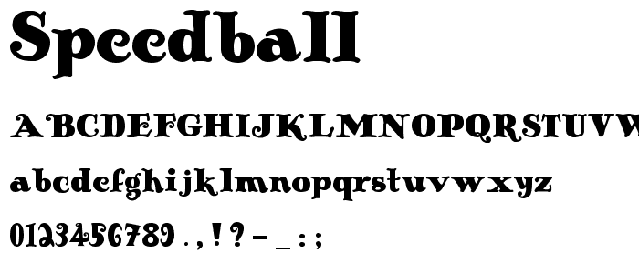 SpeedBall font