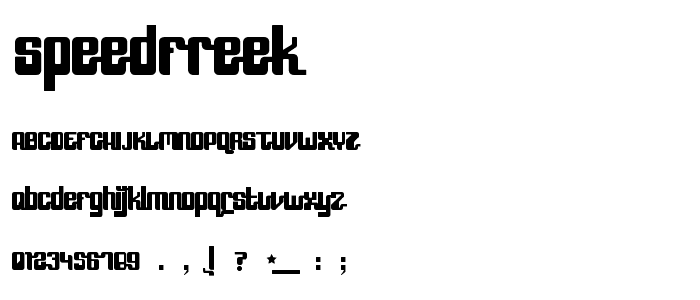 SpeedFreek font