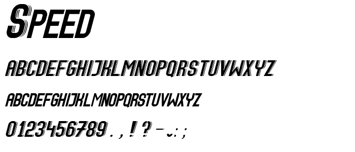 Speed+ font