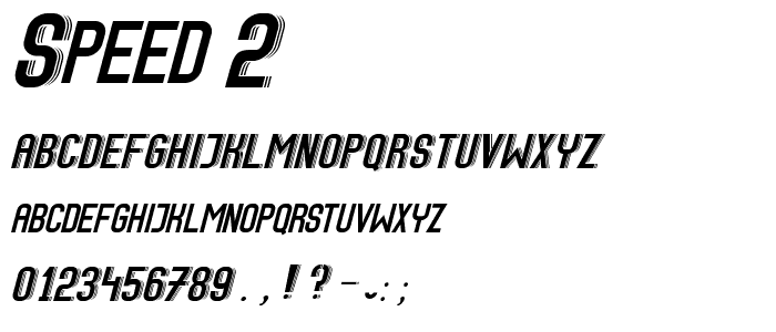 Speed+2 font