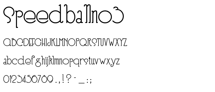 SpeedballNo3 font