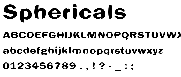 Sphericals font