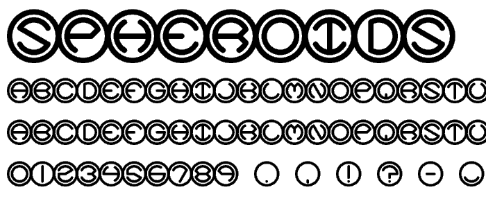 Spheroids BRK font