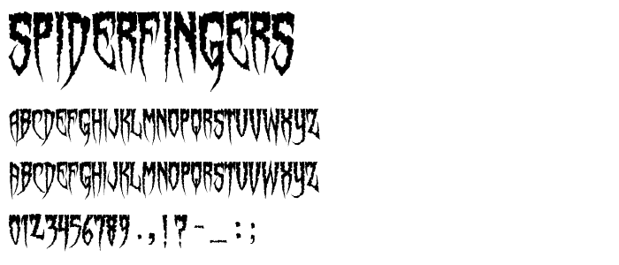 Spiderfingers font