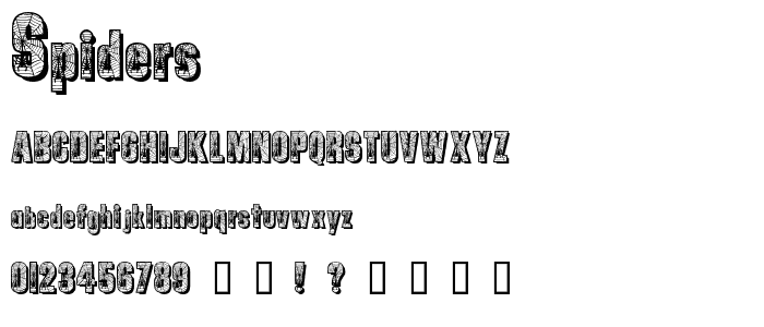 Spiders font