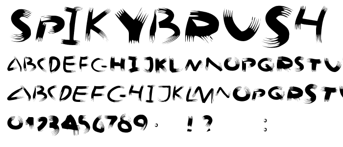 SpikyBrush font