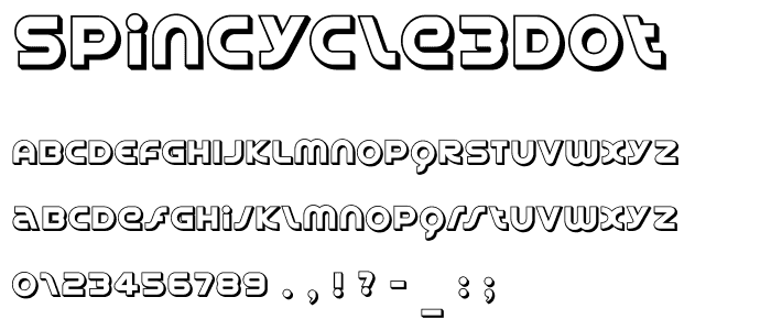 SpinCycle3DOT font
